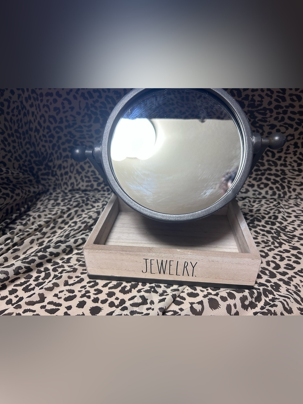 Rae Dunn Tabletop Makeup Vanity Mirror with Jewelry Tray